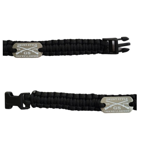 LAST ONE-Grunt Style TWO Paracord Bracelet Black Unisex - Picture 5 of 7